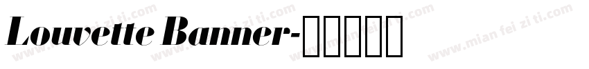 Louvette Banner字体转换